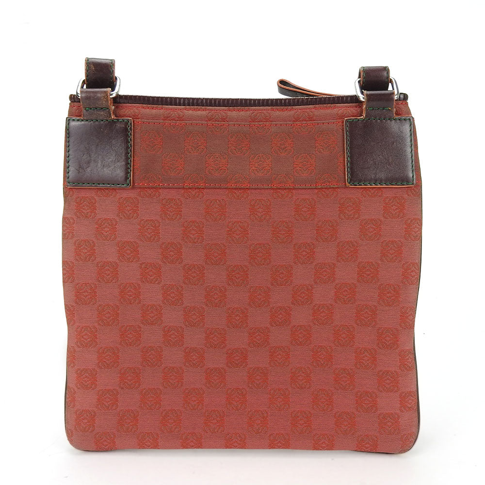 Loewe Anagram Canvas Leather Shoulder Bag