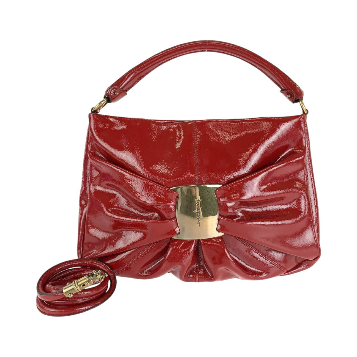 Salvatore Ferragamo Vara Patent Leather 2way Bag