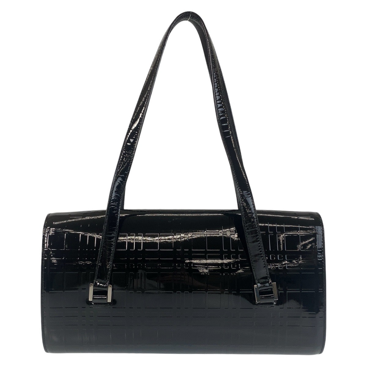 Burberry Check Embossed Black Shoulder Bag