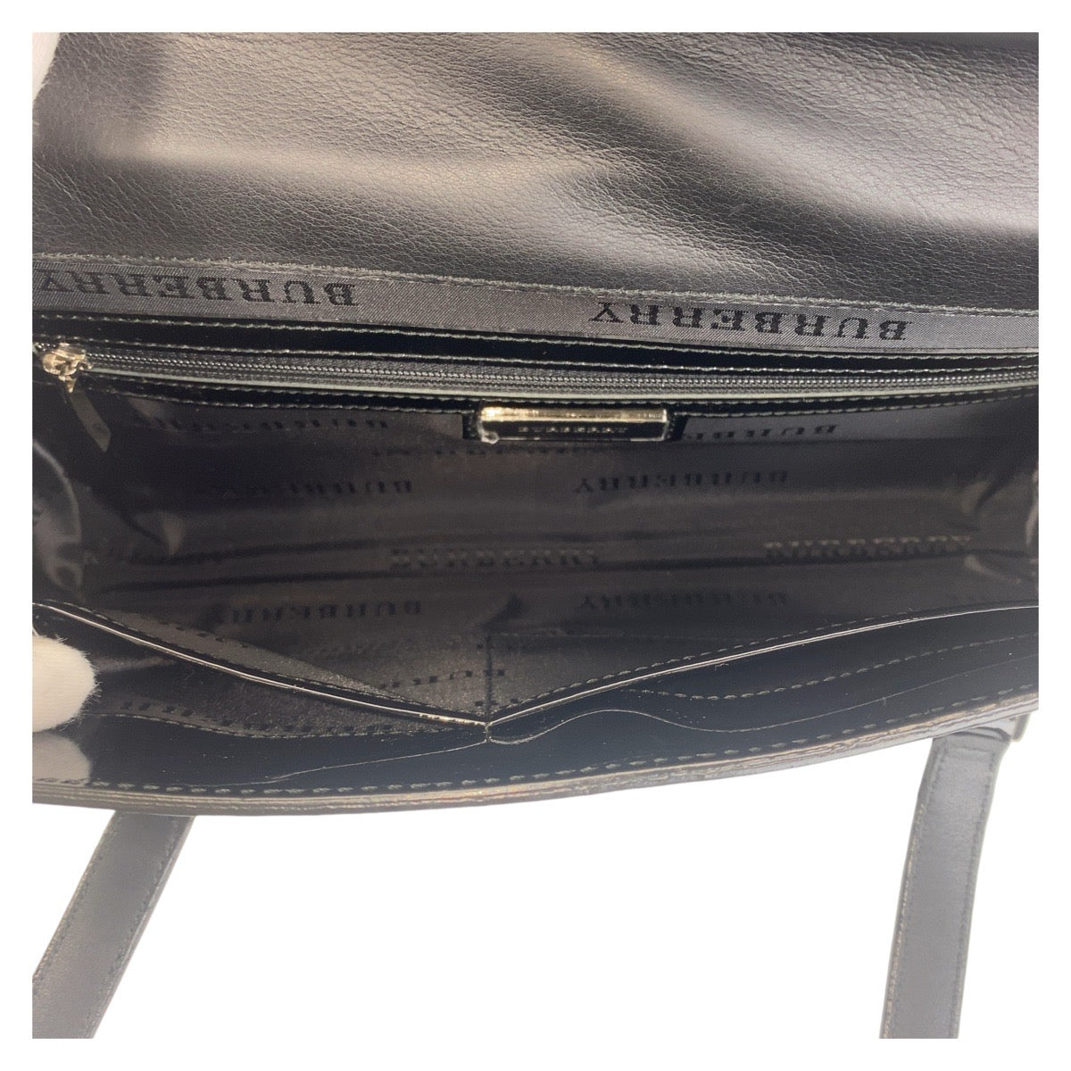 Burberry Check Embossed Black Shoulder Bag