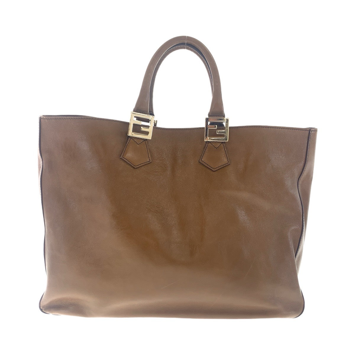 Fendi Brown Leather Tote Bag