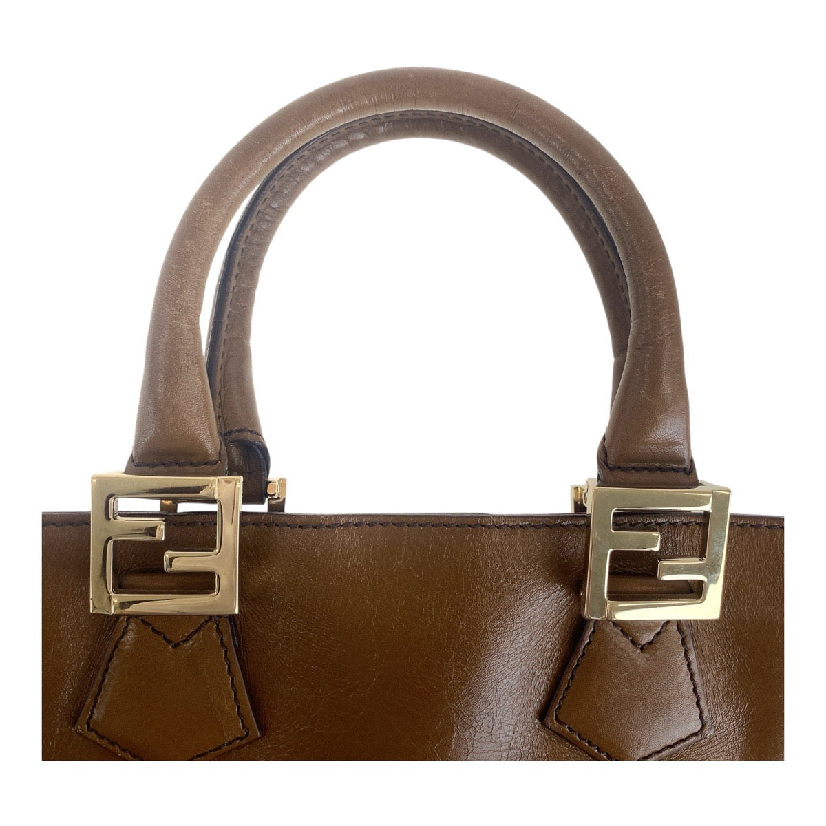 Fendi Brown Leather Tote Bag