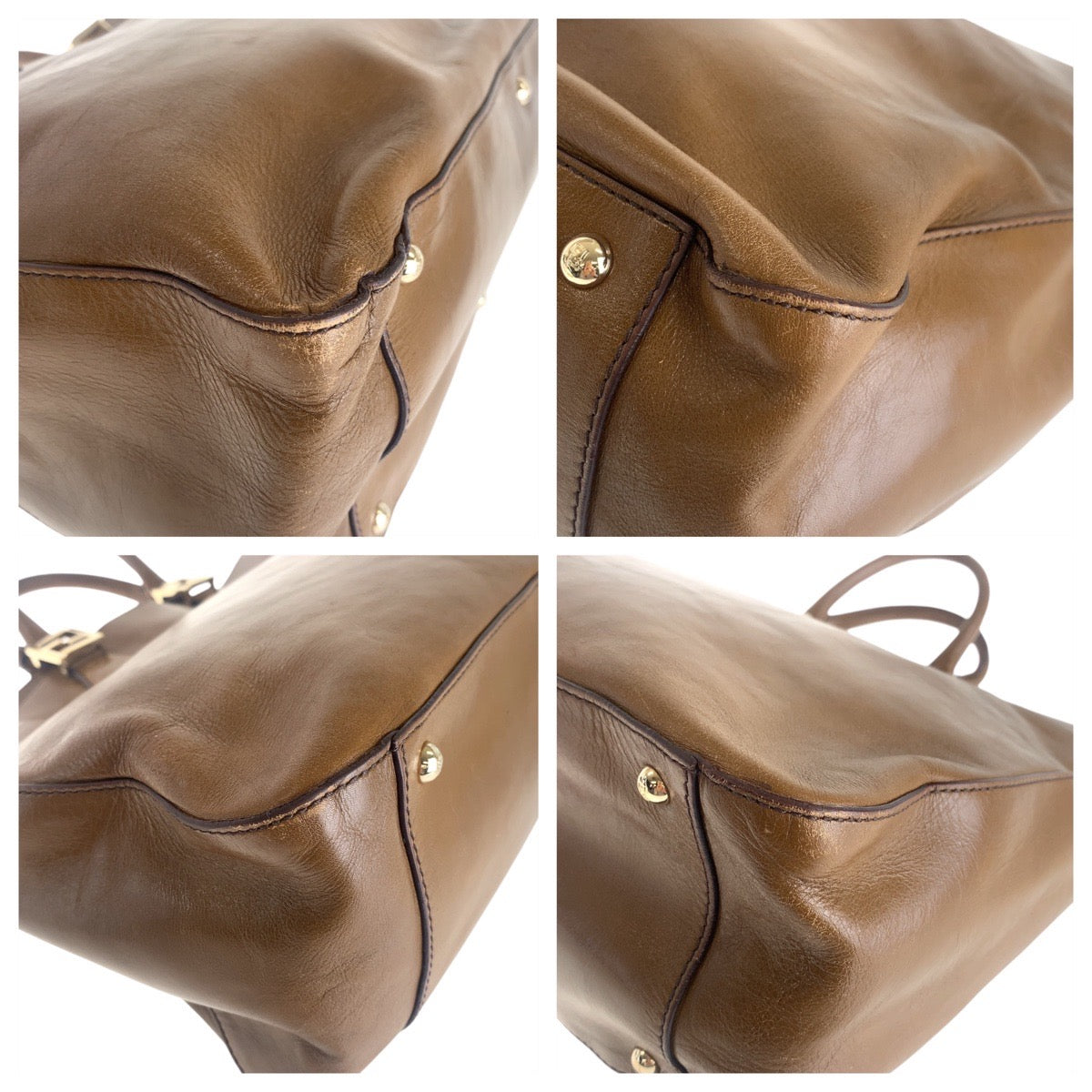 Fendi Brown Leather Tote Bag