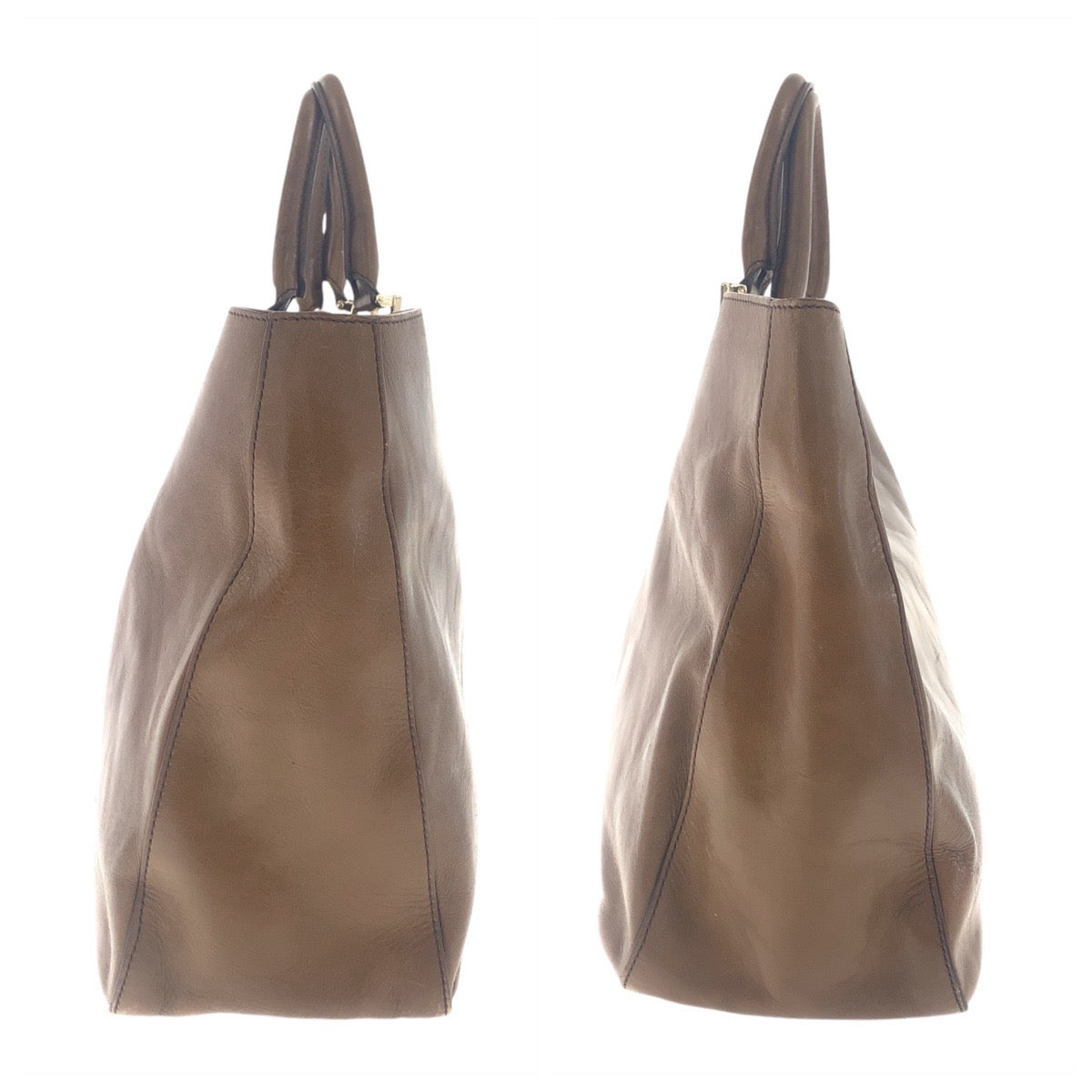 Fendi Brown Leather Tote Bag