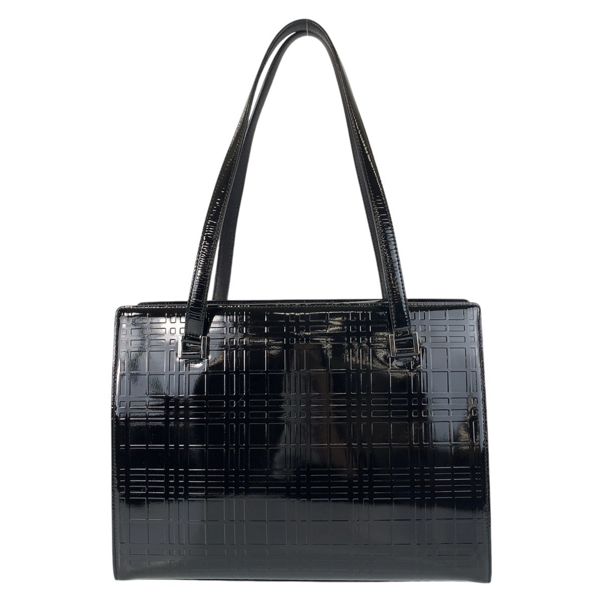 Burberry Patent Leather Tote Shoulder Bag