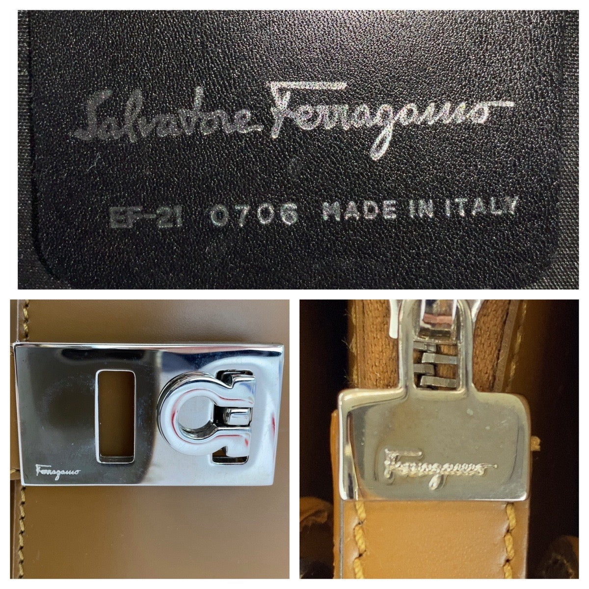 Salvatore Ferragamo Leather Gancini Tote Bag