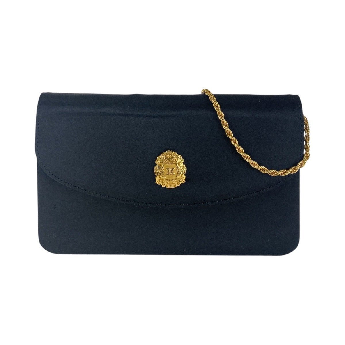 Celine Vintage Triomphe Satin Shoulder Bag