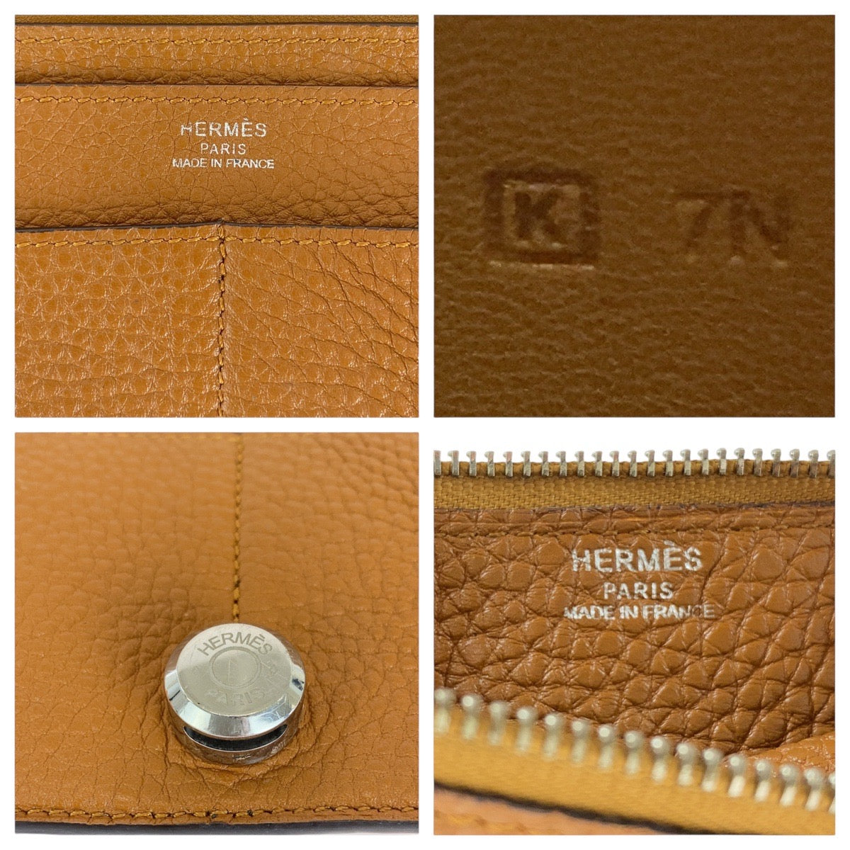 Hermes Dogon GM Long Wallet Light Brown