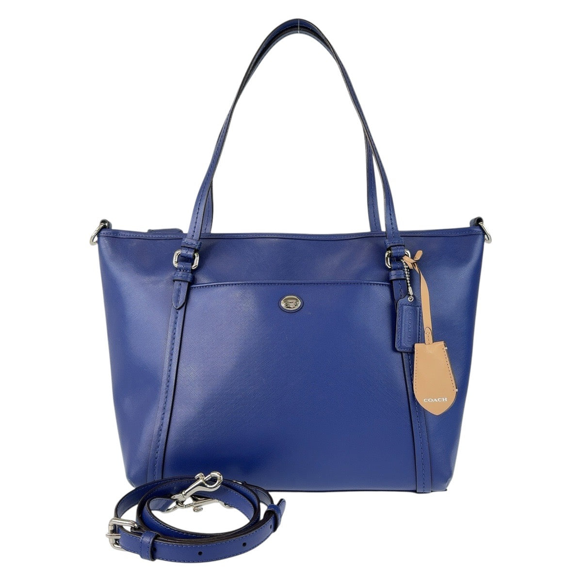 Coach Blue Leather 2way Tote Bag