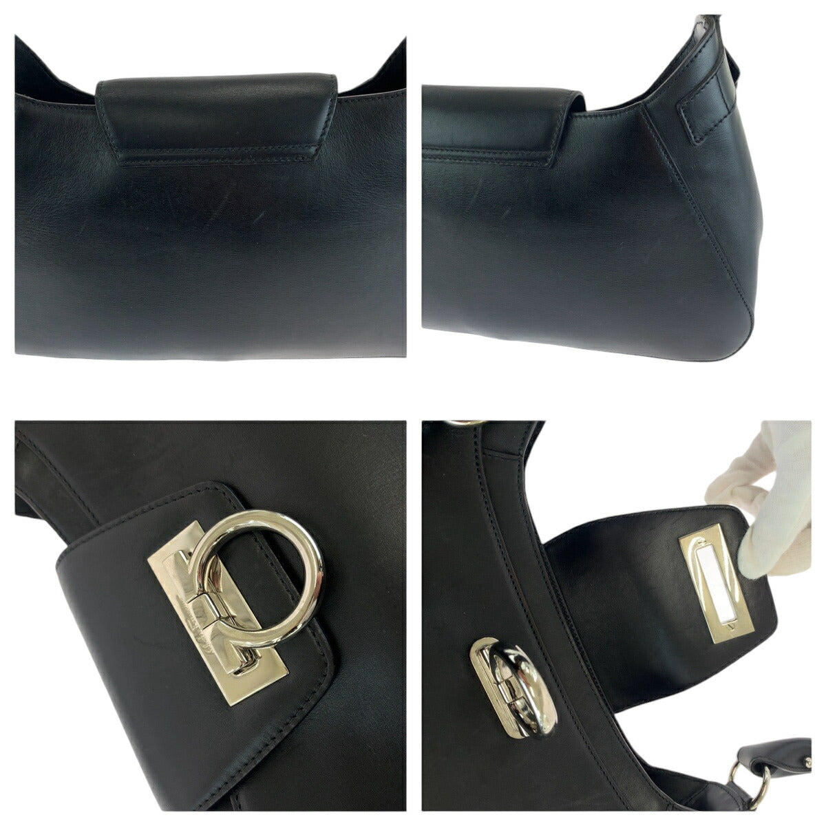 Salvatore Ferragamo Leather Gancini Shoulder Bag