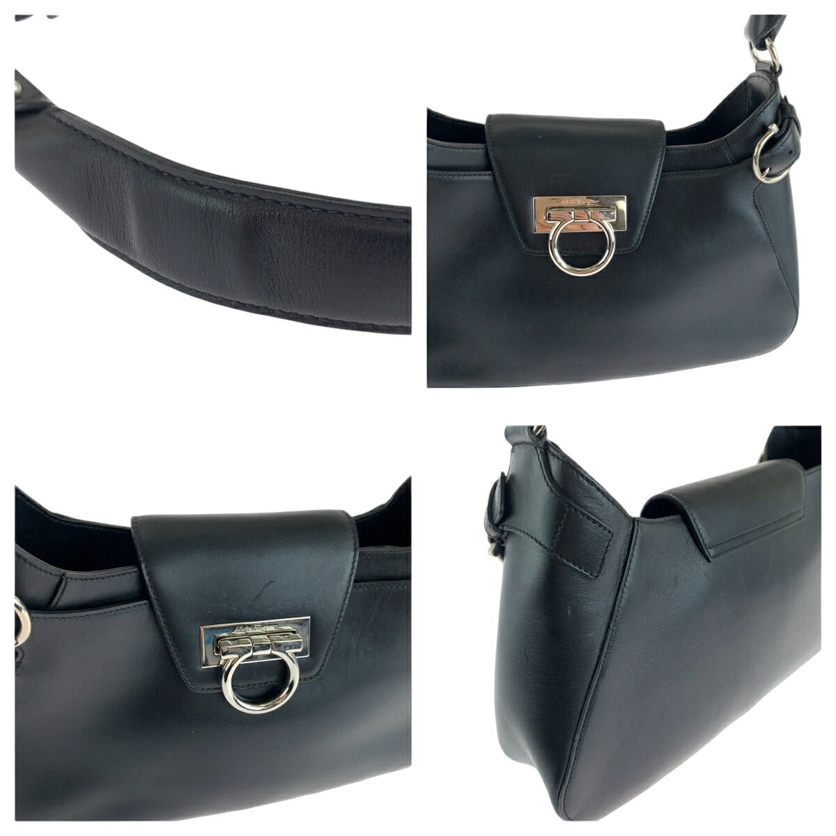 Salvatore Ferragamo Leather Gancini Shoulder Bag