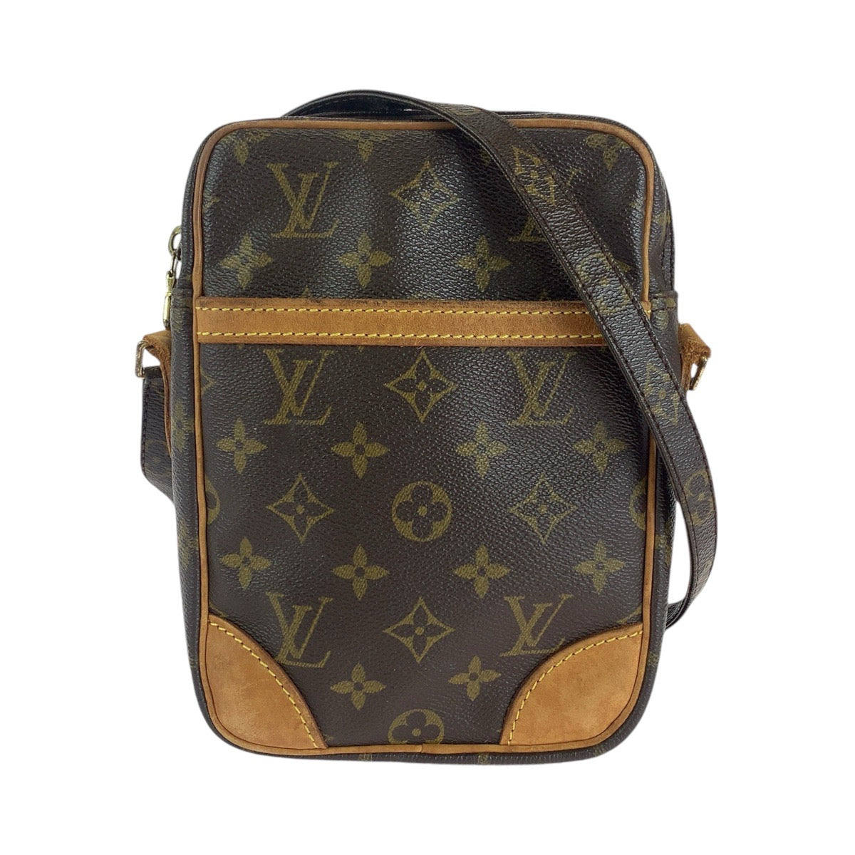 Louis Vuitton Danube Brown PVC Leather Shoulder Bag