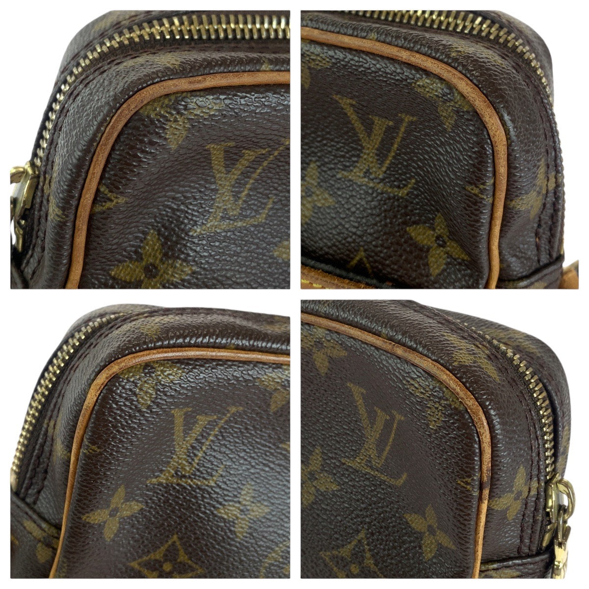 Louis Vuitton Danube Brown PVC Leather Shoulder Bag