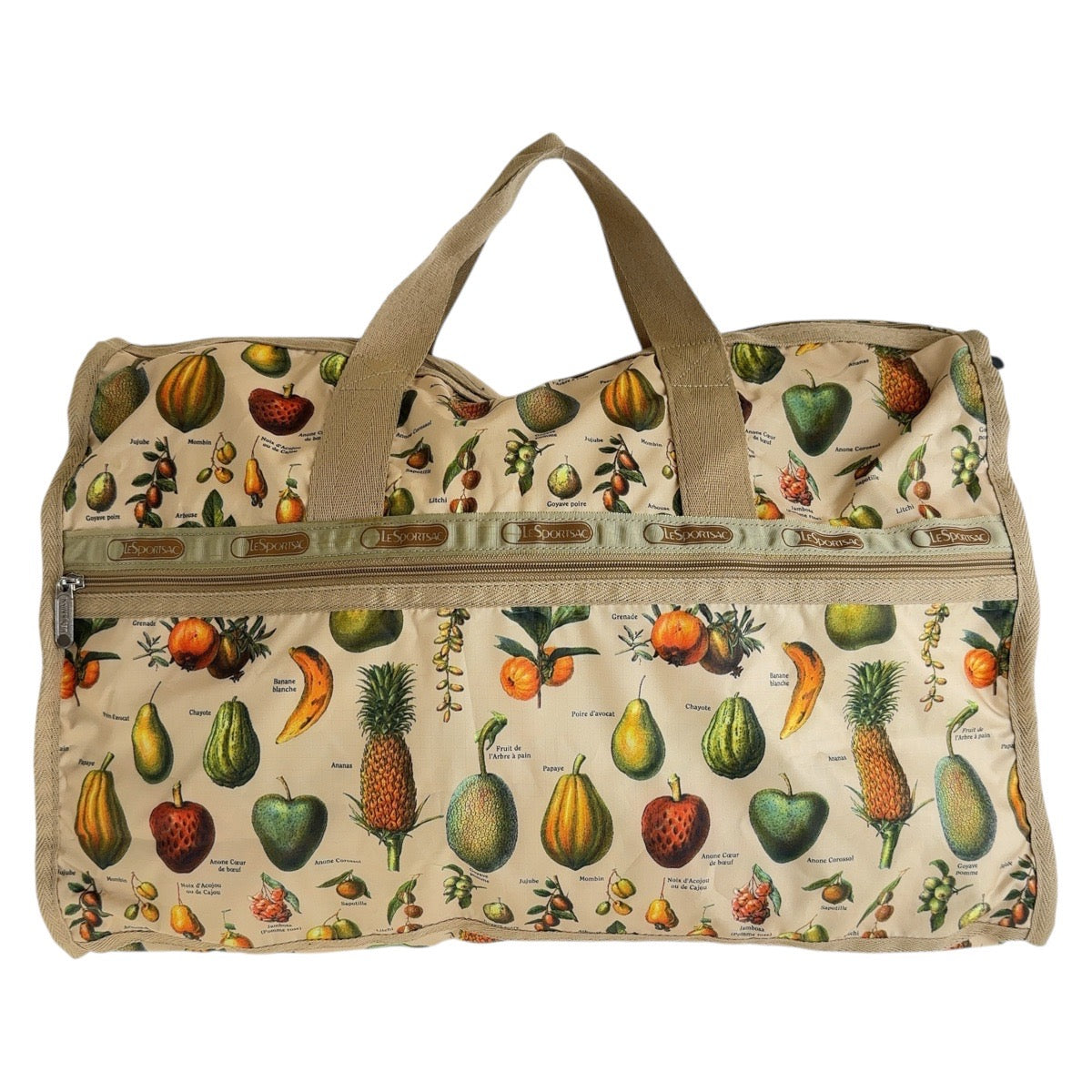 LeSportsac Nylon Fruit Pattern Boston Bag