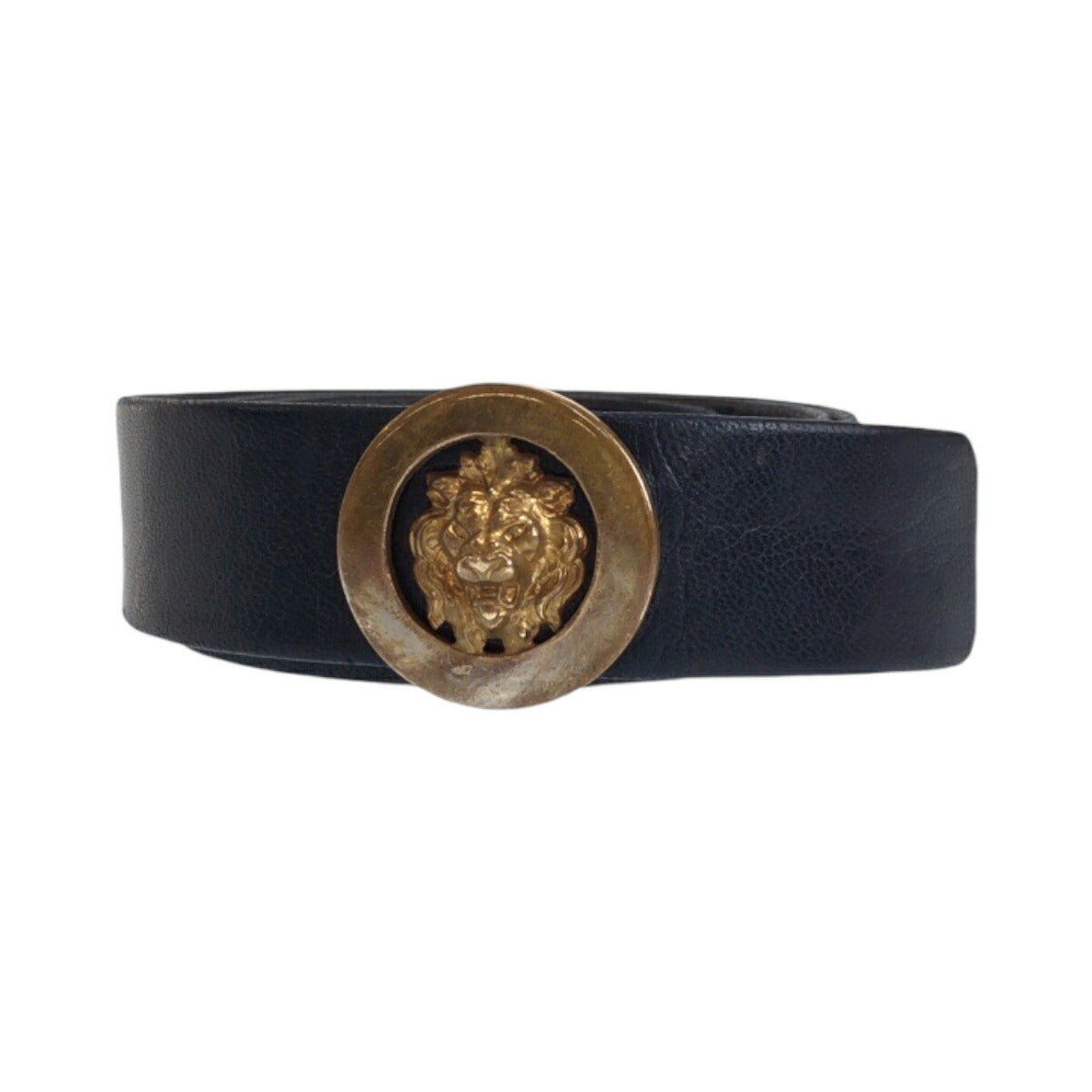 Chanel Vintage Lion Buckle Leather Belt