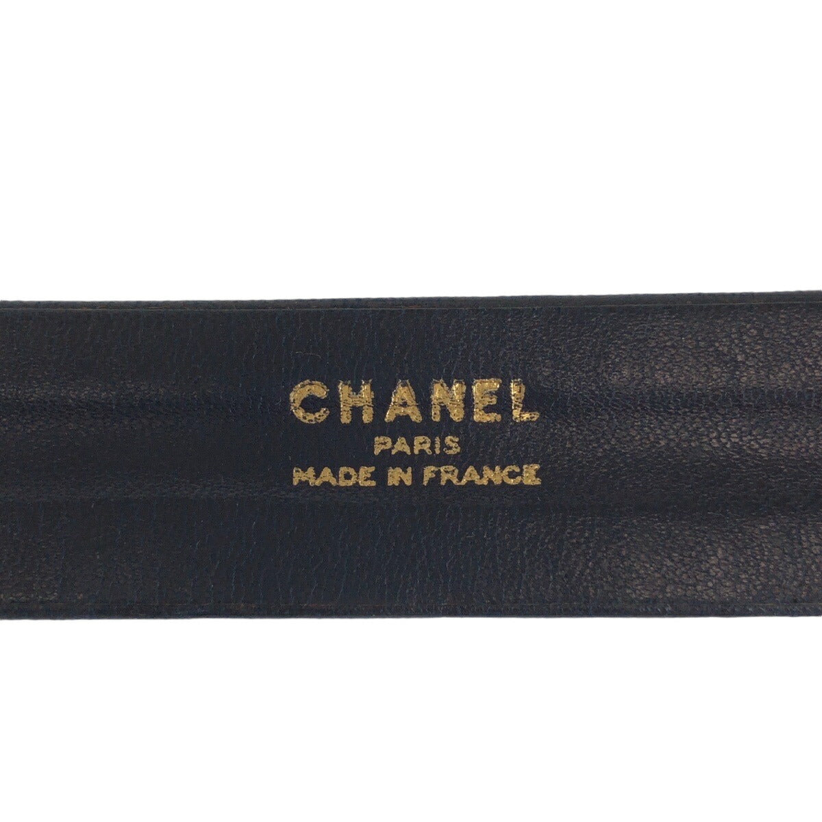 Chanel Vintage Lion Buckle Leather Belt