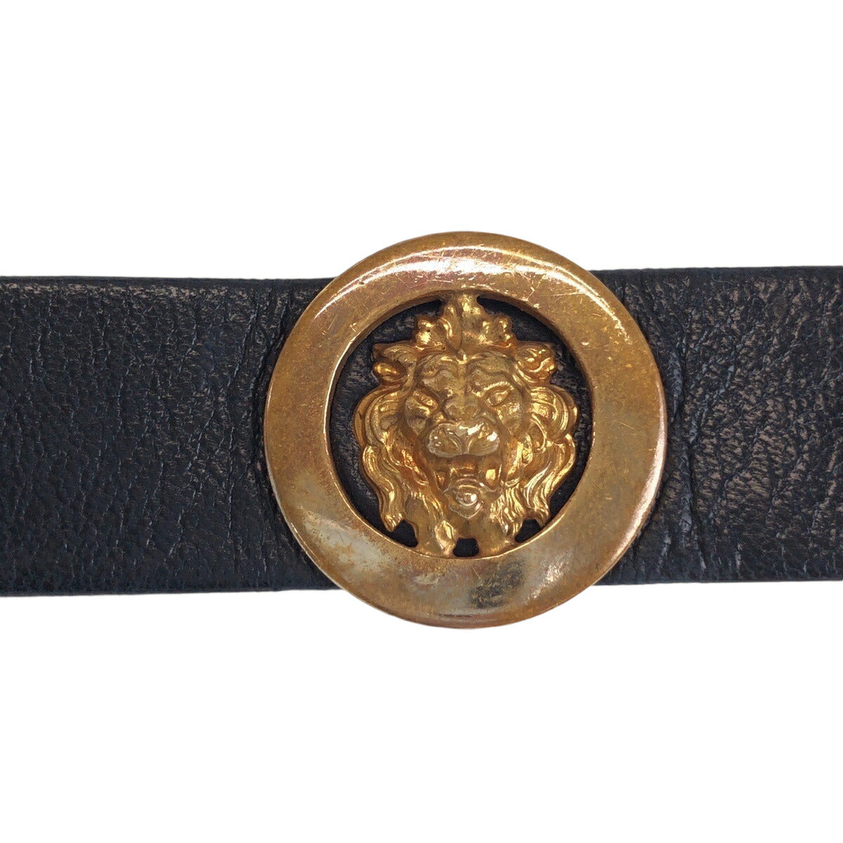 Chanel Vintage Lion Buckle Leather Belt