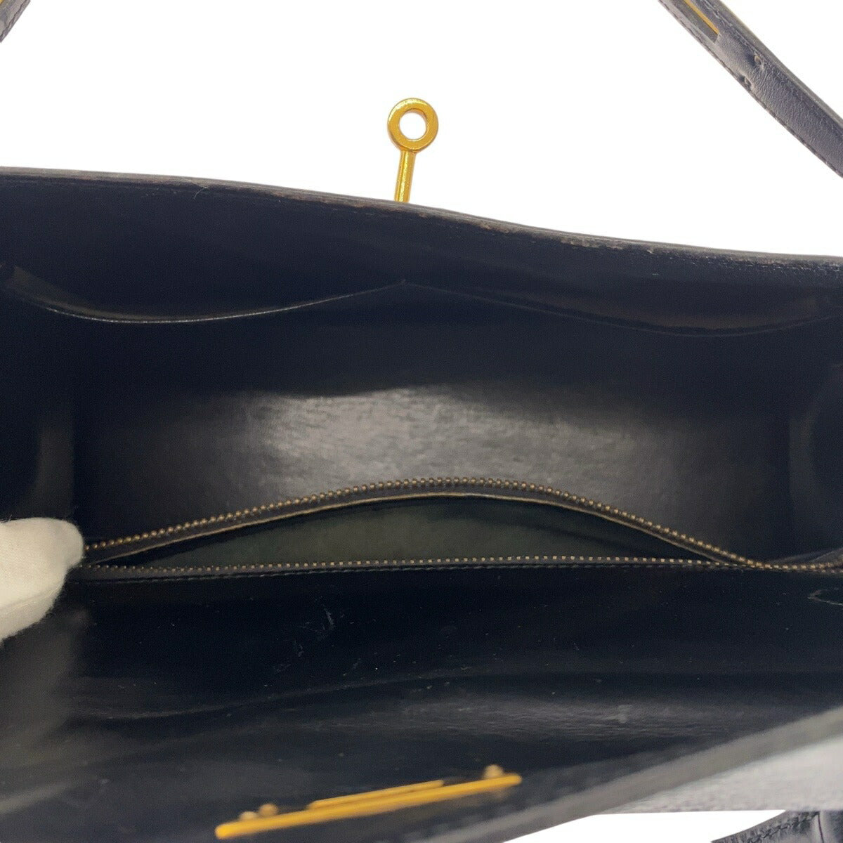 Hermes Vintage Kelly 32 Black Handbag