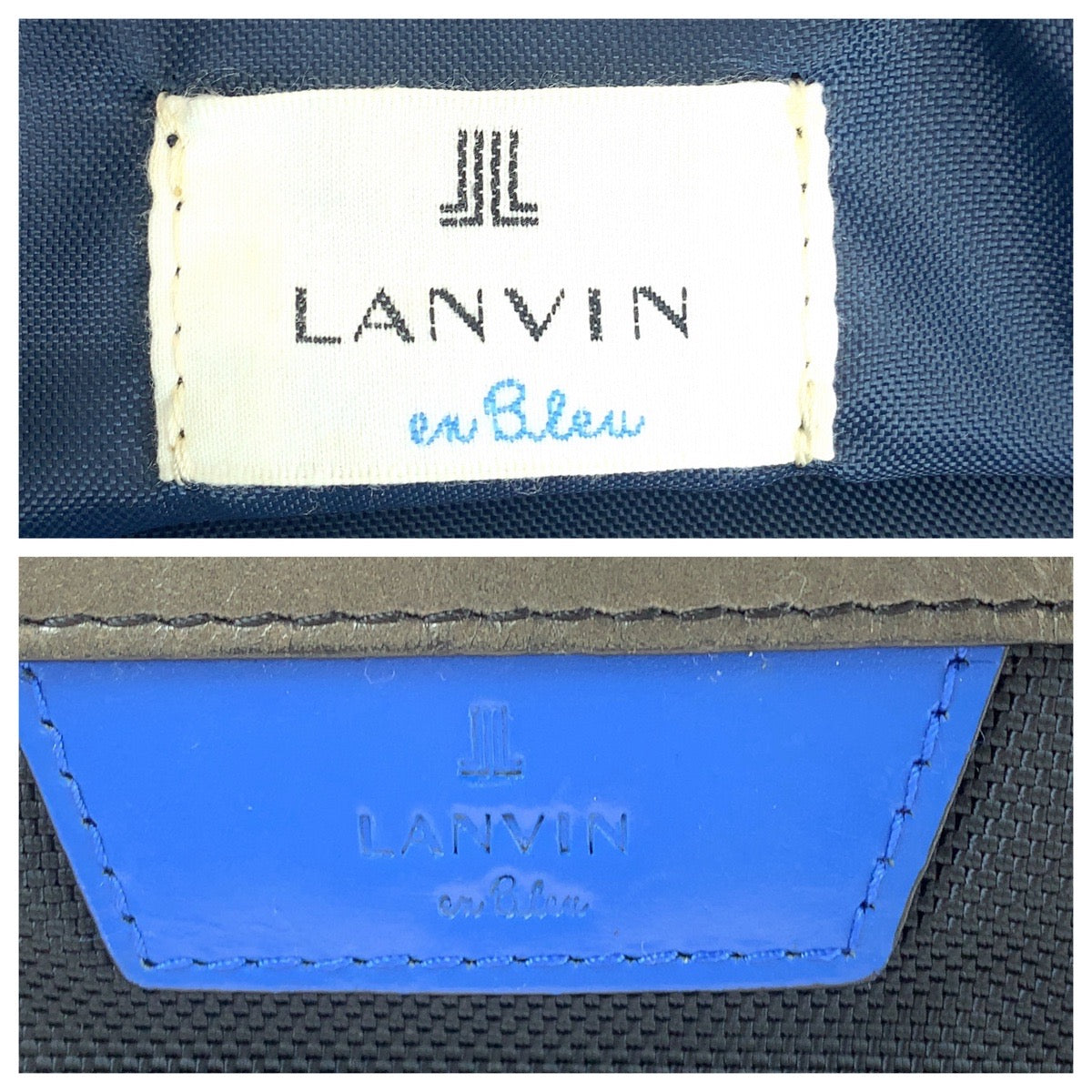 LANVIN en Bleu Canvas 2way Backpack