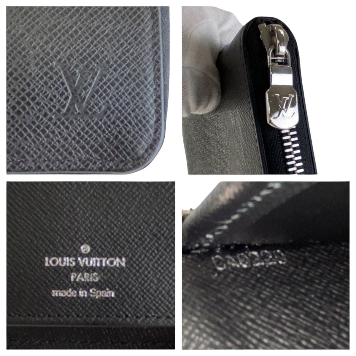 Louis Vuitton Taiga Zippy Wallet Noir M30503