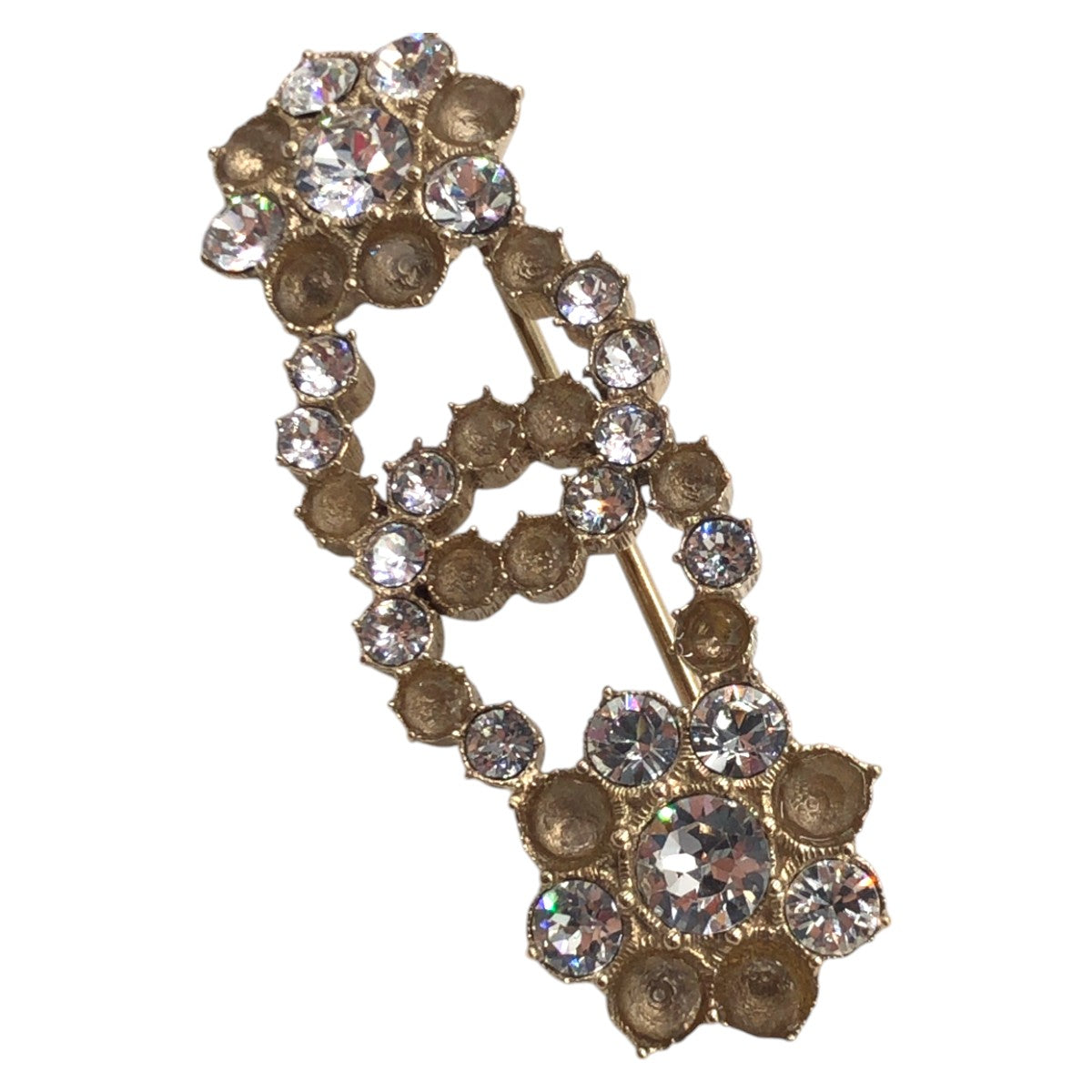 Chanel Rhinestone Coco Mark Brooch