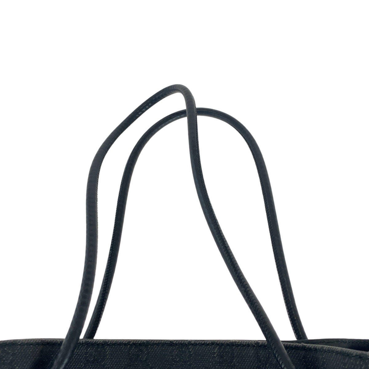 Gucci Black GG Canvas Leather Tote Bag