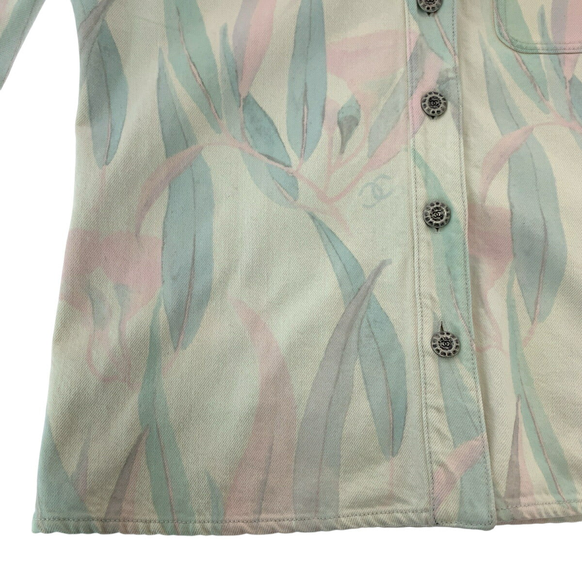 Chanel Botanical Denim Jacket Pink 36