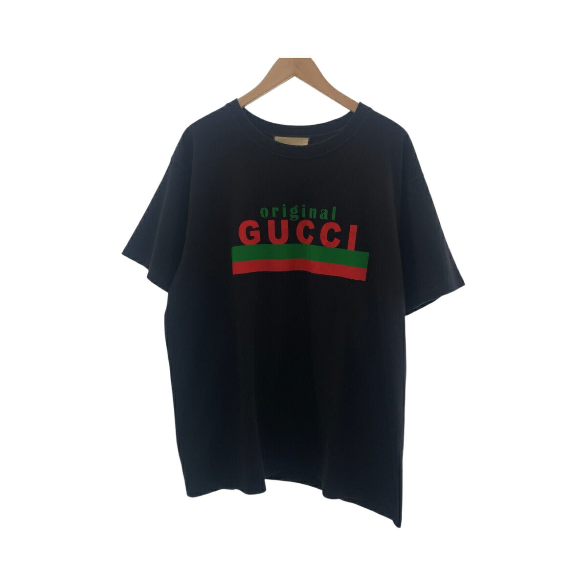 Gucci Logo Cotton T-Shirt Black S