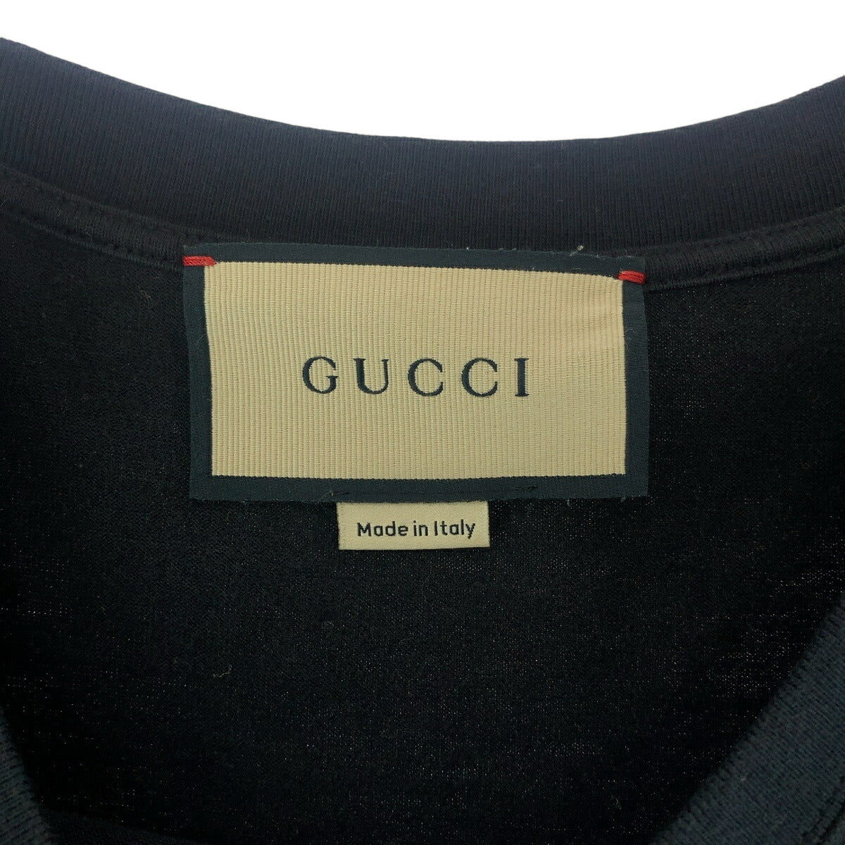 Gucci Logo Cotton T-Shirt Black S