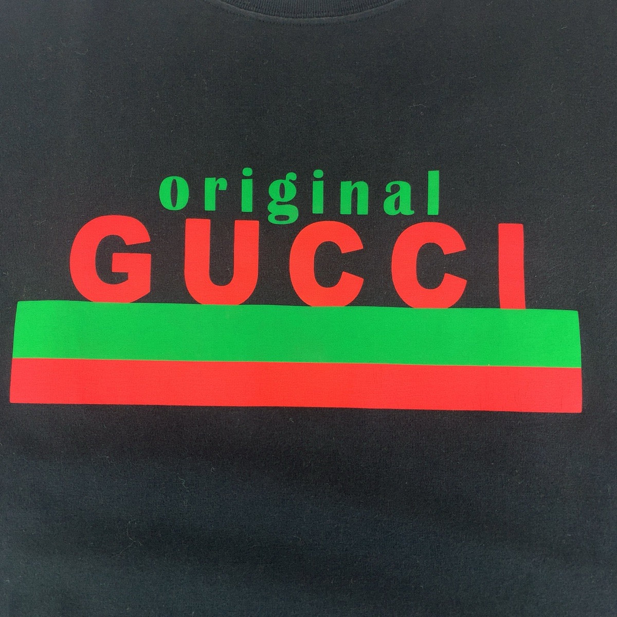 Gucci Logo Cotton T-Shirt Black S