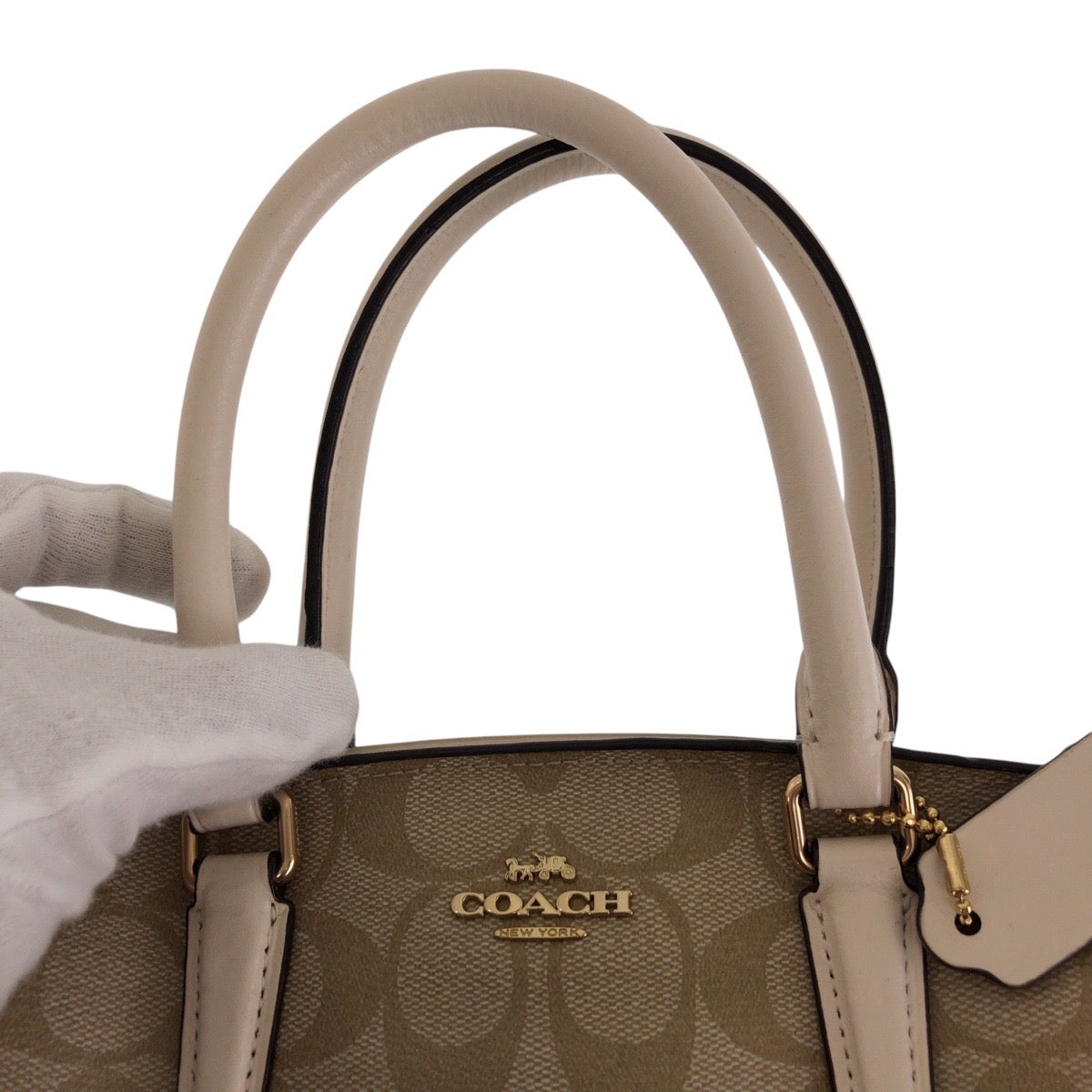 Coach Signature PVC Leather 2way Tote Bag