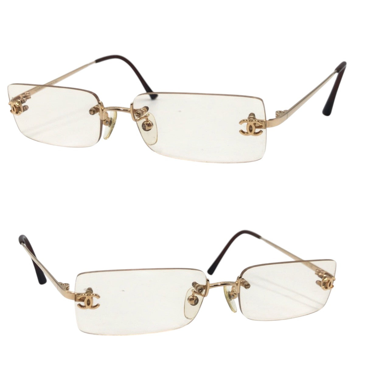 Chanel Coco Mark Frameless Metal Eyeglasses