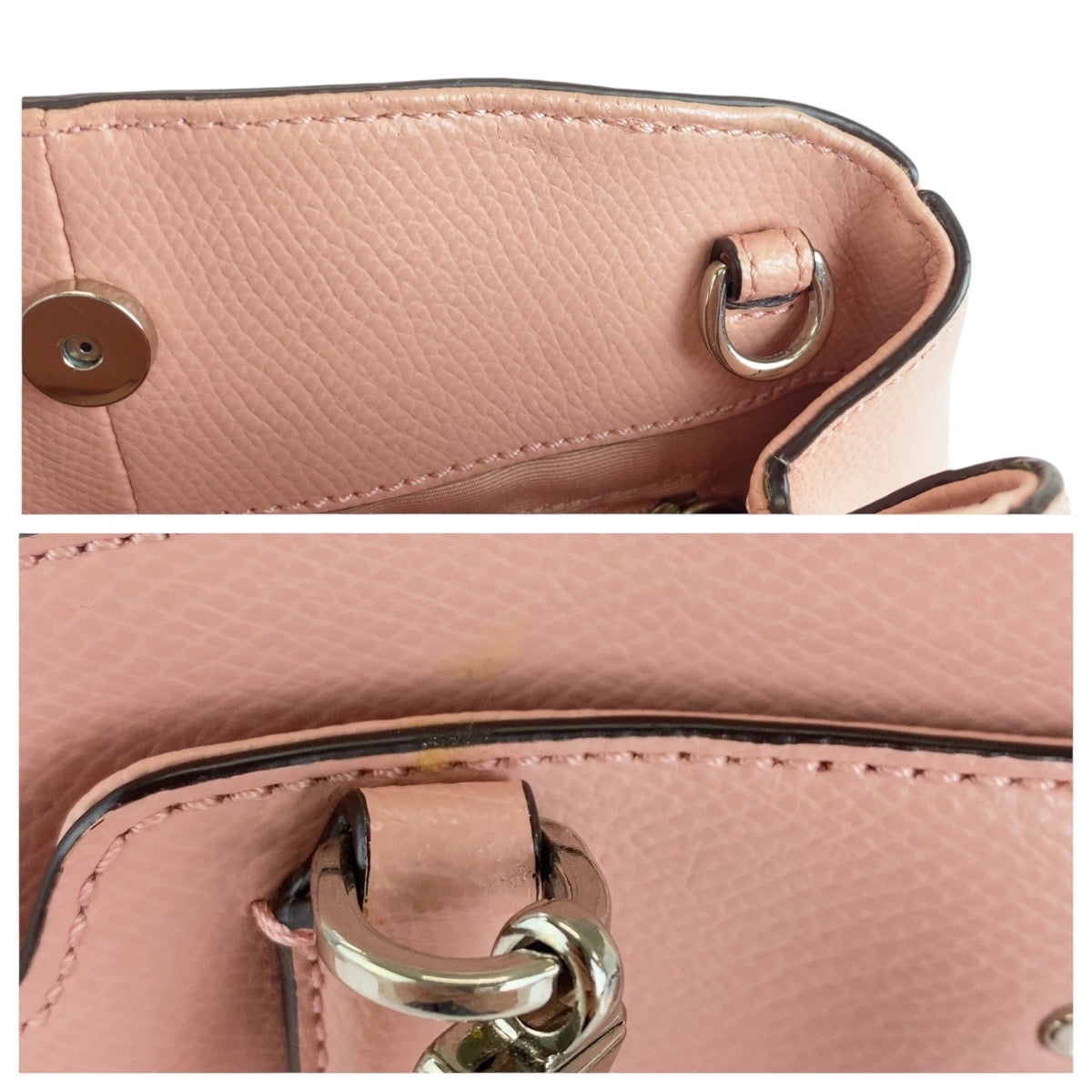 Coach Pink Leather 2way Handbag