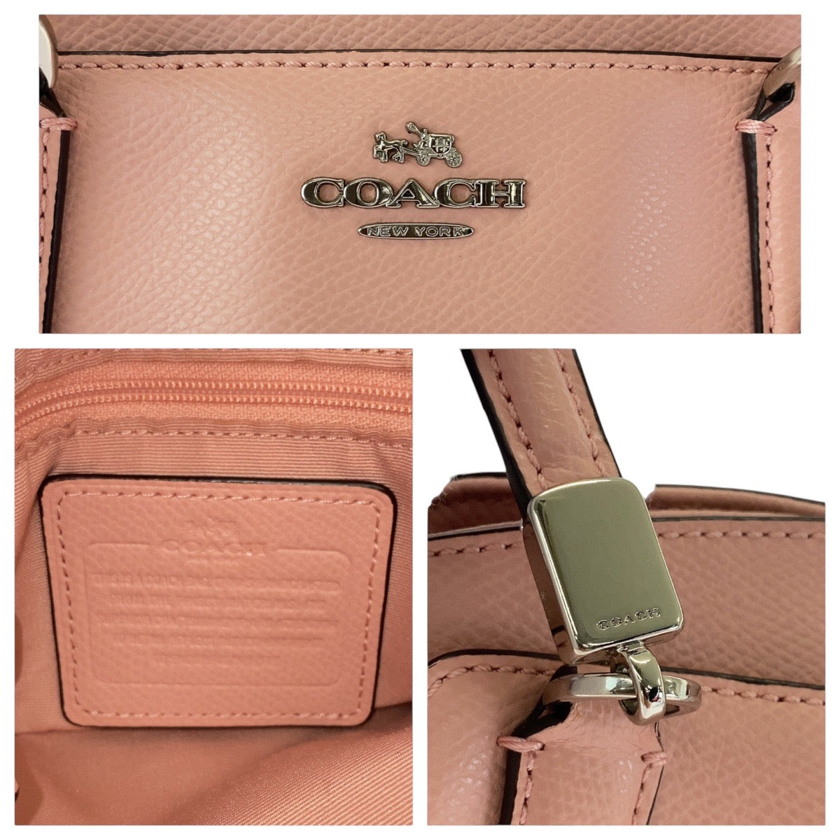 Coach Pink Leather 2way Handbag