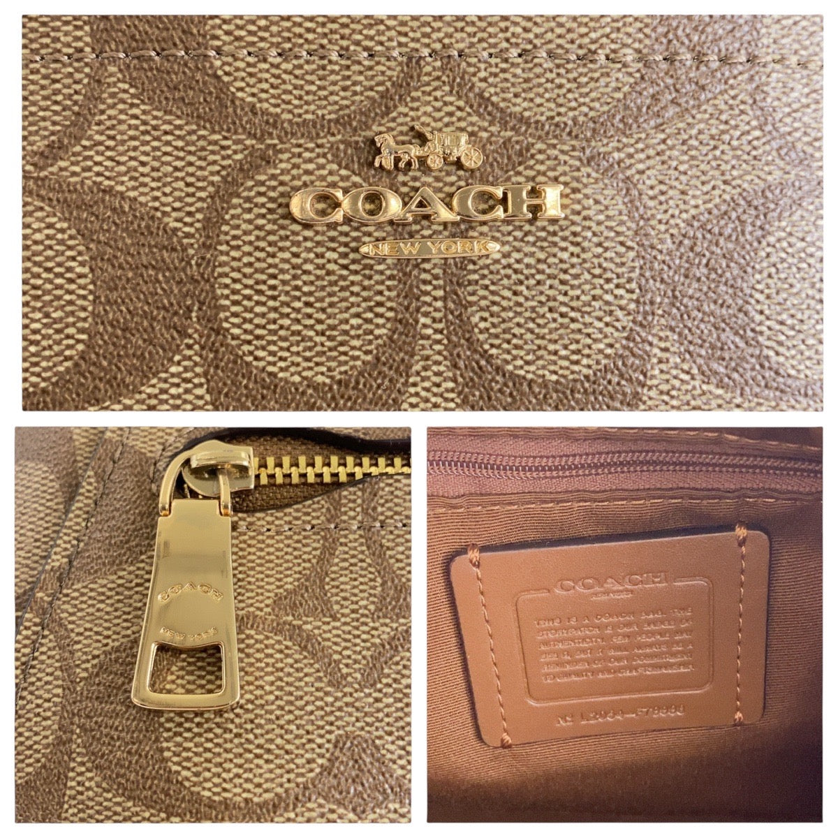 Coach Signature PVC Leather 2way Handbag