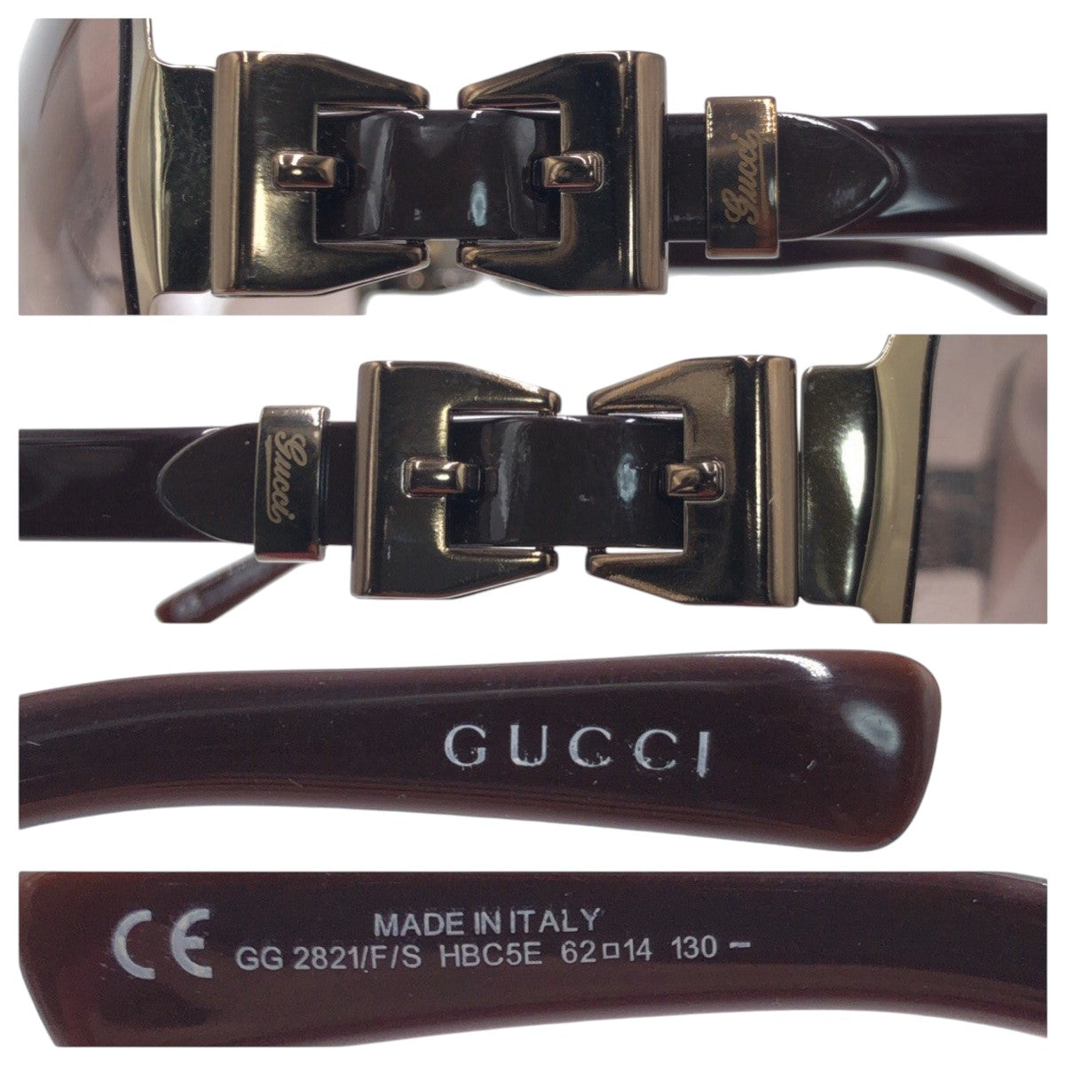 Gucci Ribbon Motif Metal Sunglasses GG 2821/F/S