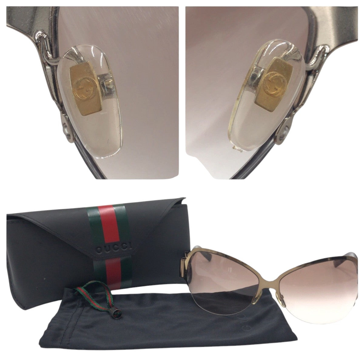 Gucci Ribbon Motif Metal Sunglasses GG 2821/F/S