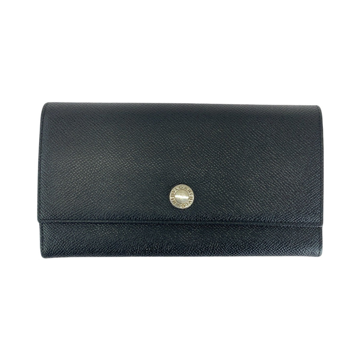 Bvlgari Black Leather Long Wallet