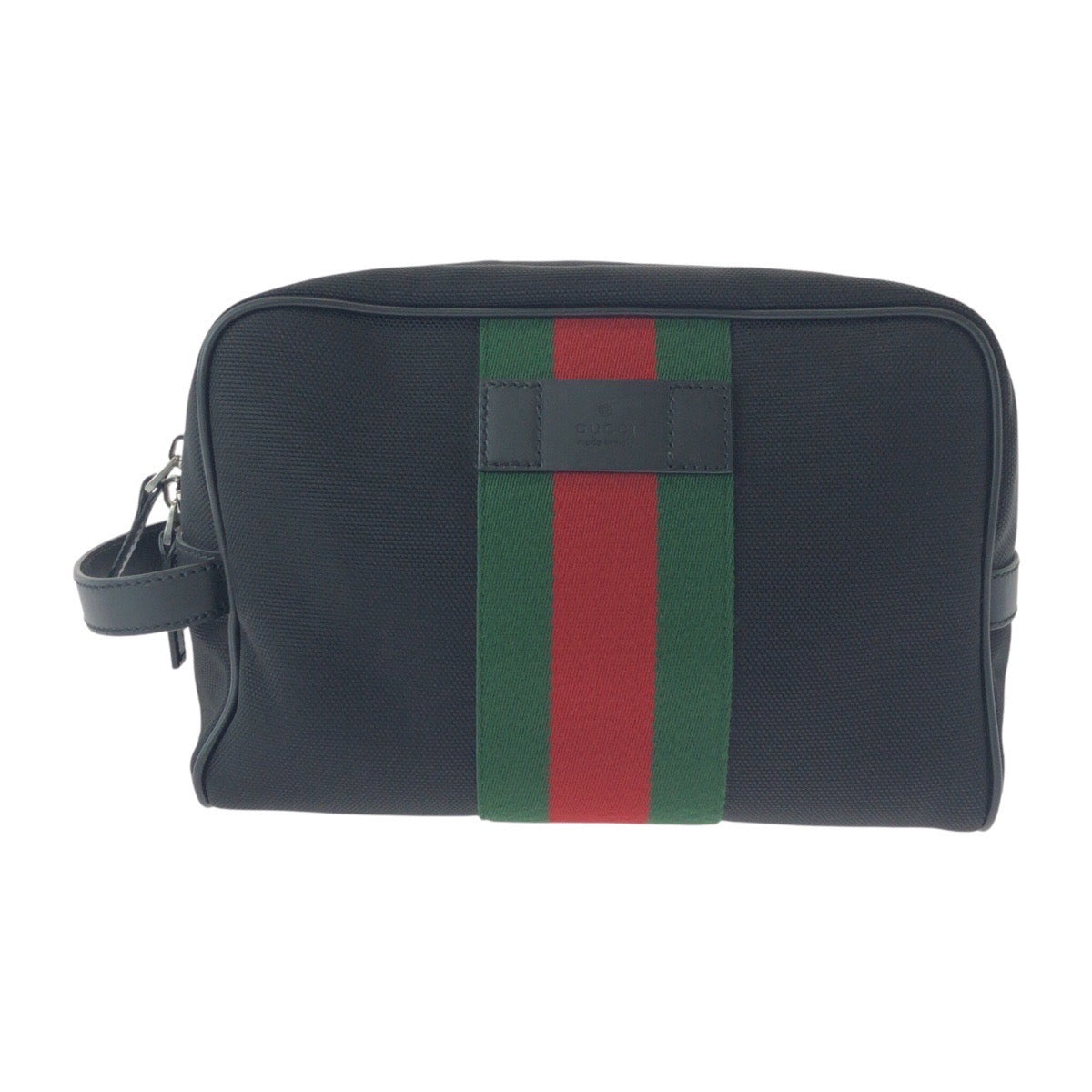 Gucci Canvas Leather Clutch Bag Black