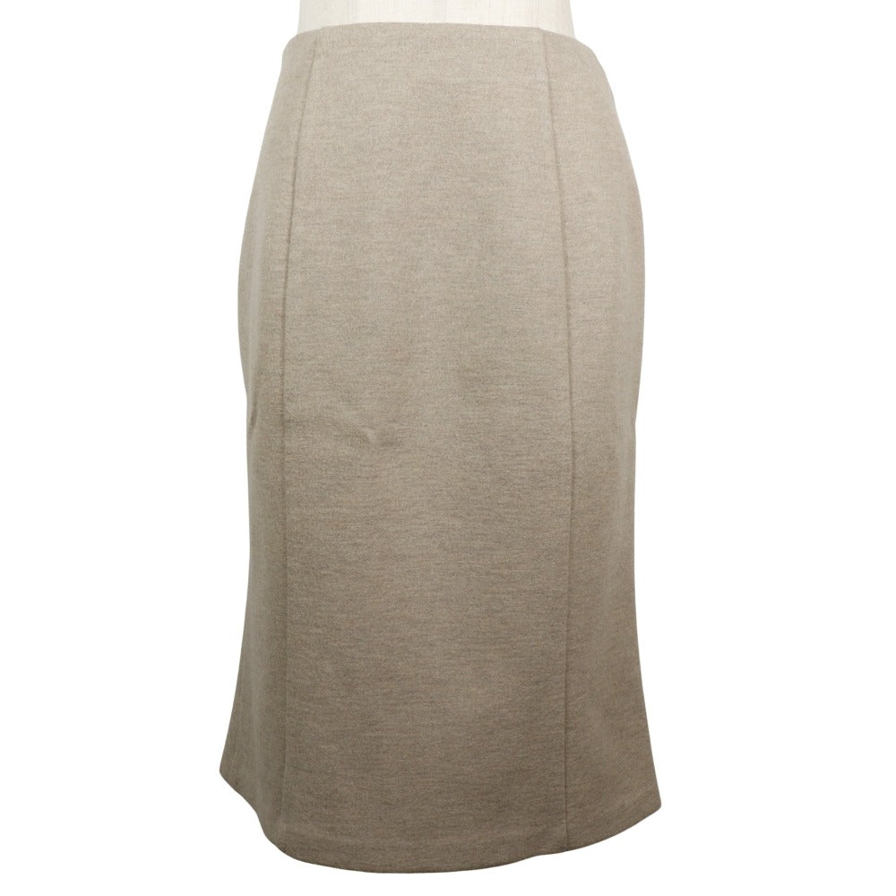 Chloe Wool Polyester Skirt Beige