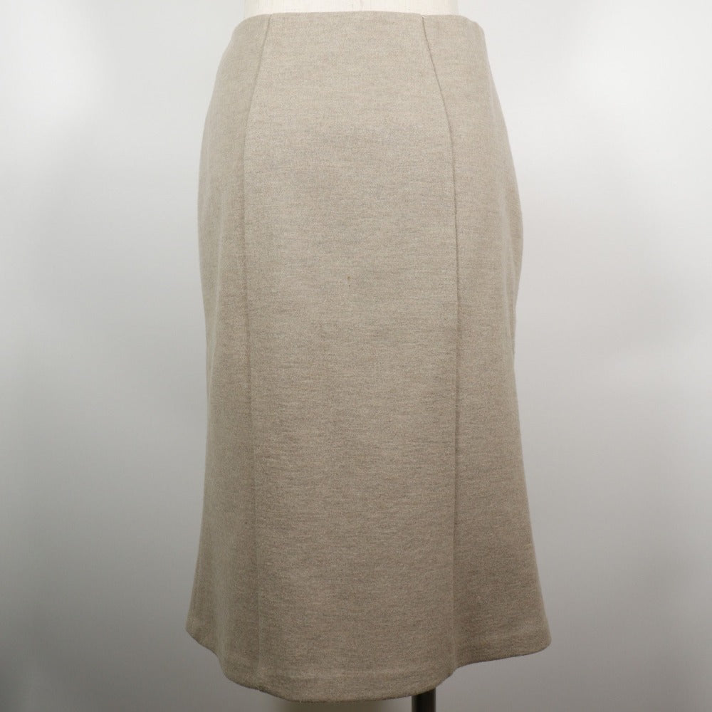 Chloe Wool Polyester Skirt Beige