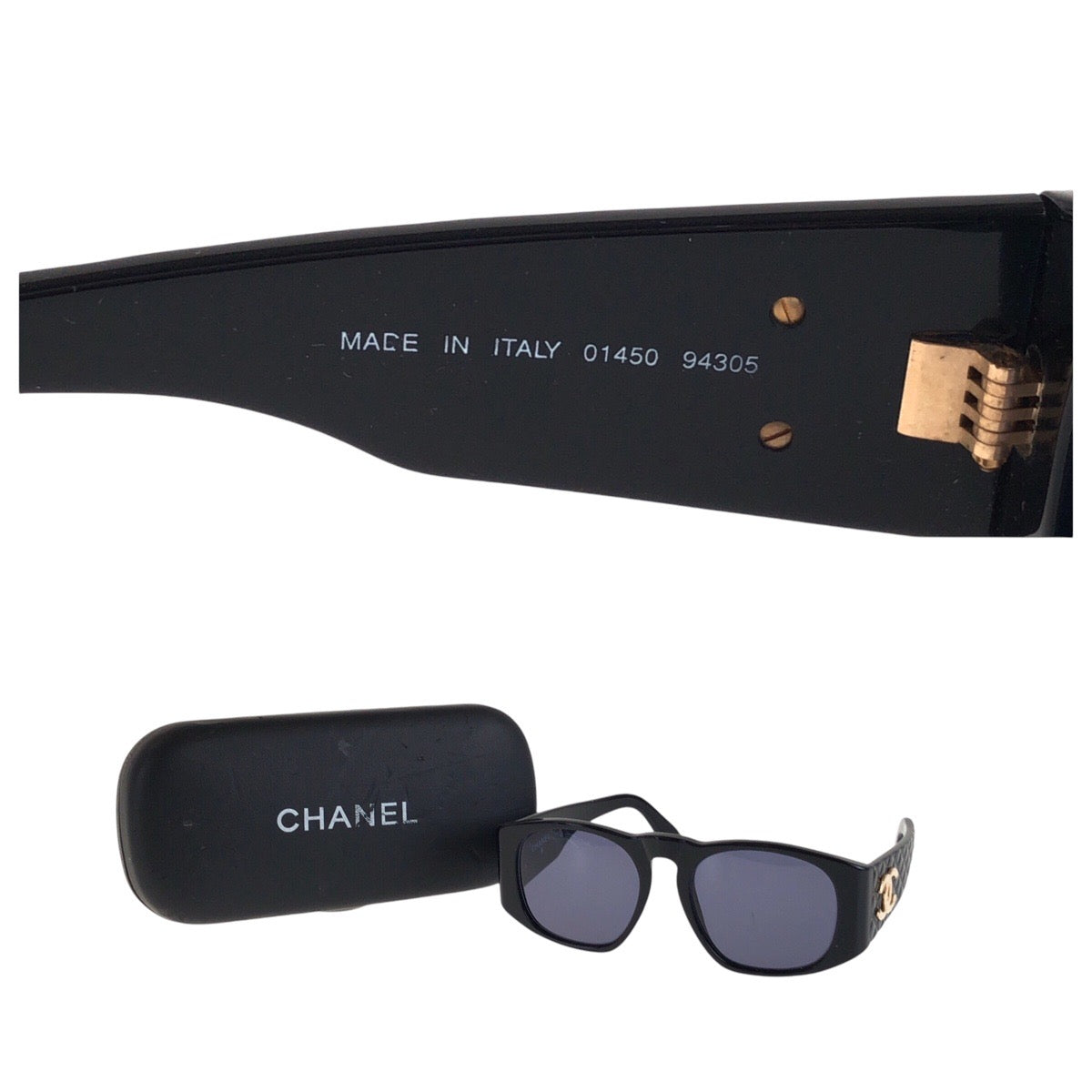 Chanel Vintage Matelassé Coco Mark Sunglasses