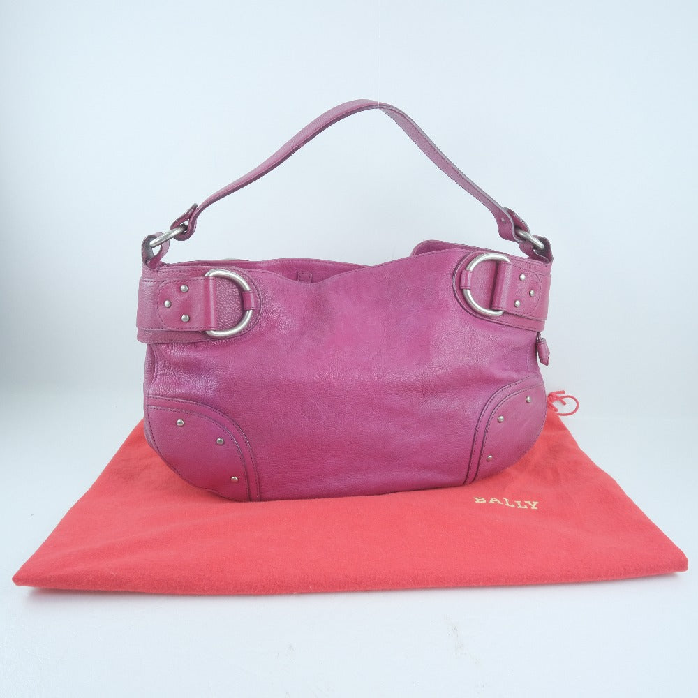 Bally Calf Leather Shoulder Bag Pink