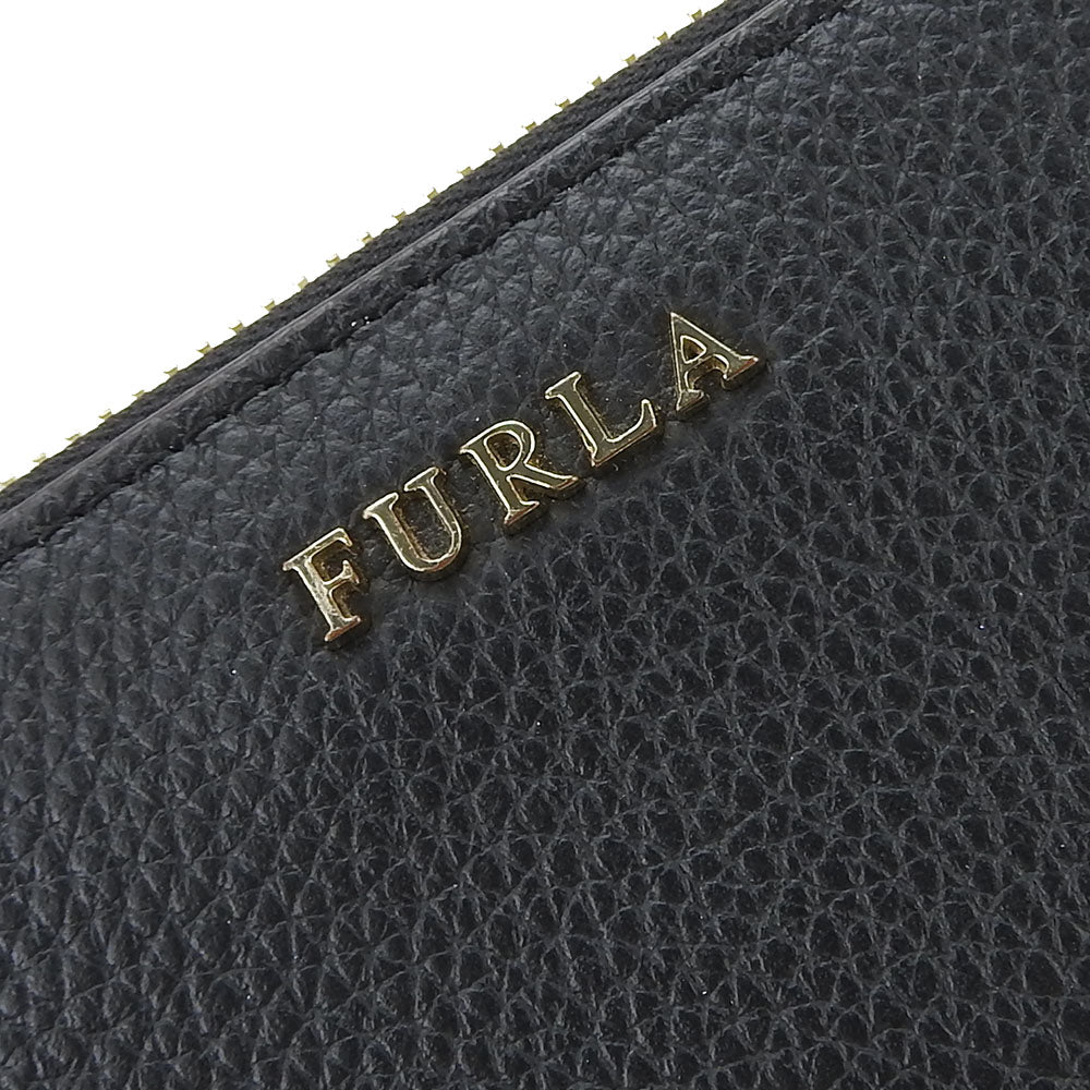 Furla Leather Long Wallet Black