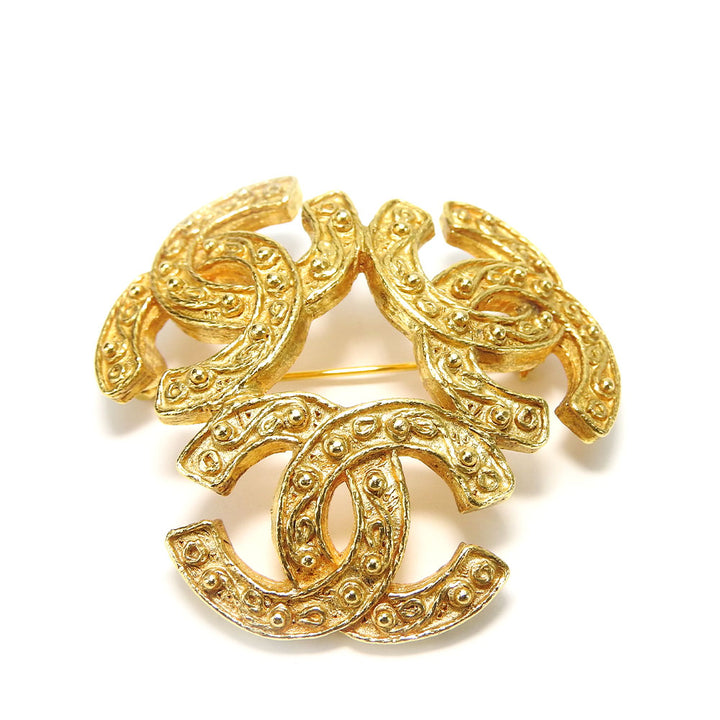 Chanel Metal Brooch Gold