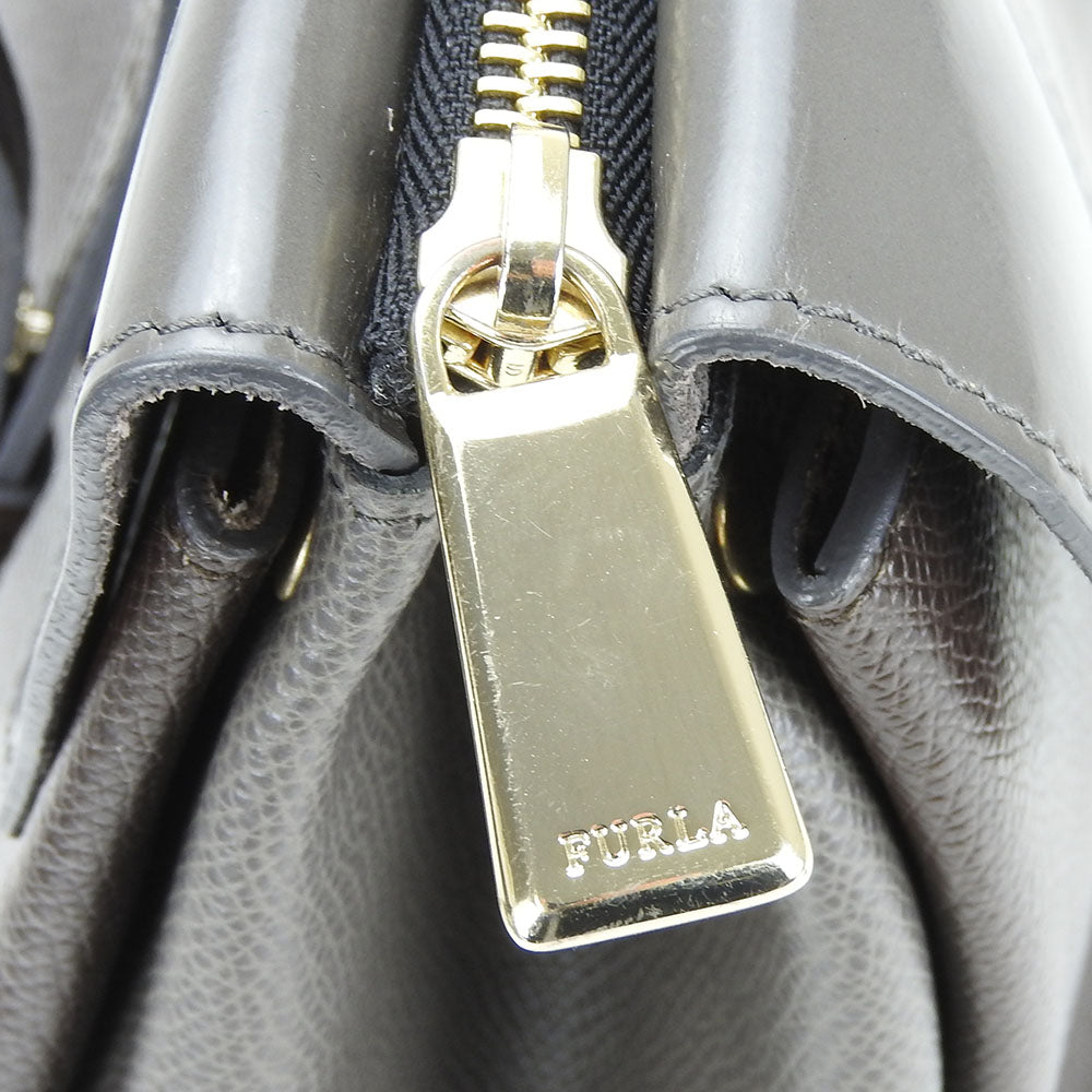 Furla Leather Tote Bag Brown