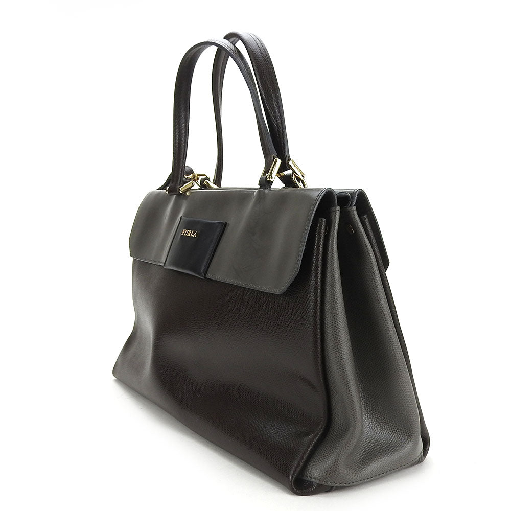 Furla Leather Tote Bag Brown