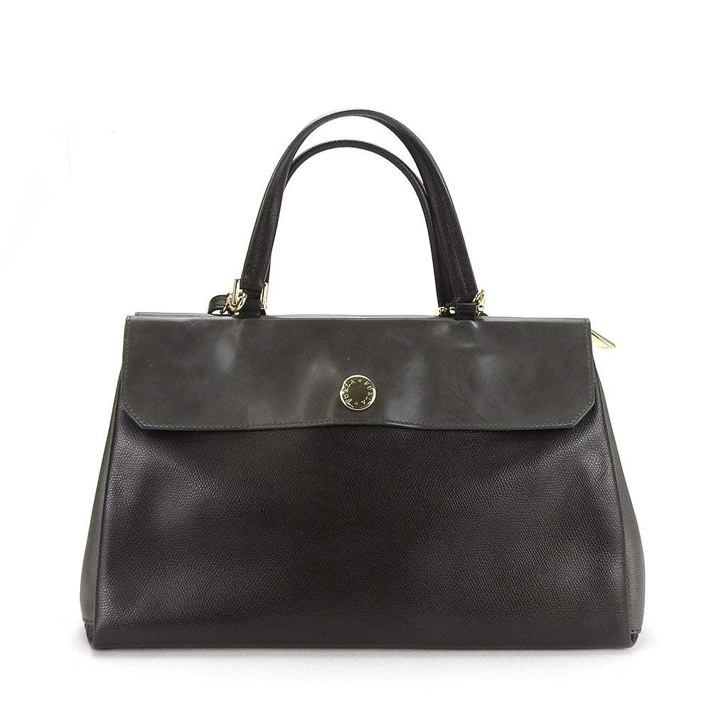 Furla Leather Tote Bag Brown