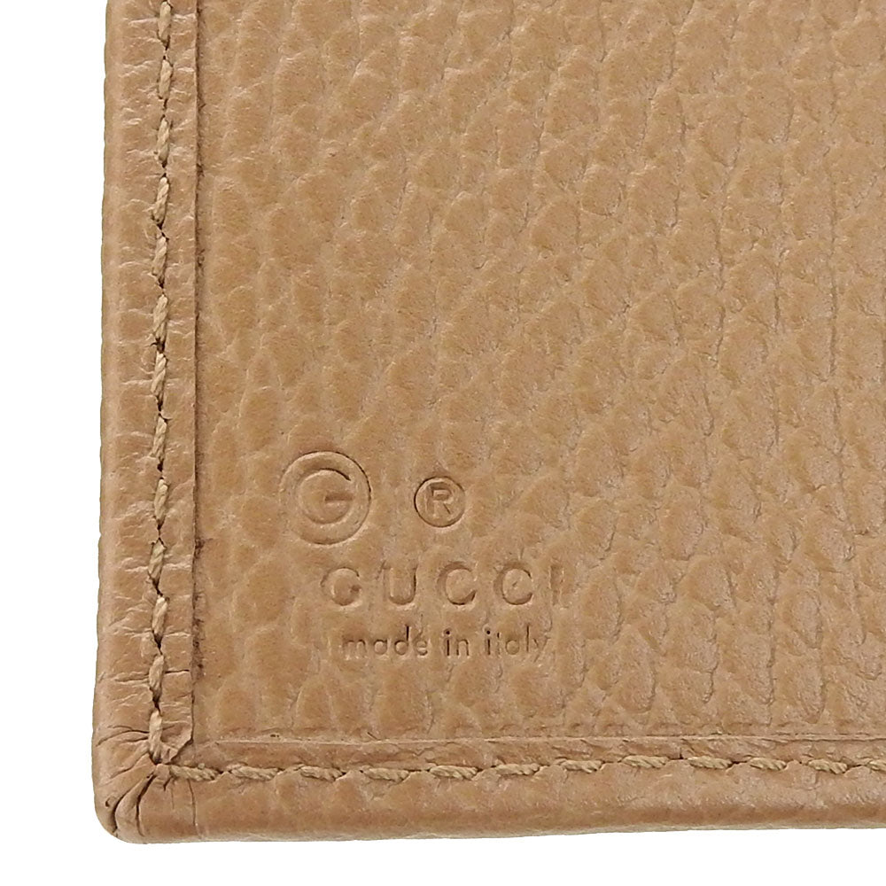 GUCCI Bifold Wallet Leather 615525 Beige