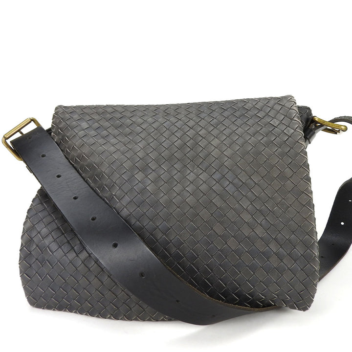 Bottega Veneta Leather Shoulder Bag Intrecciato